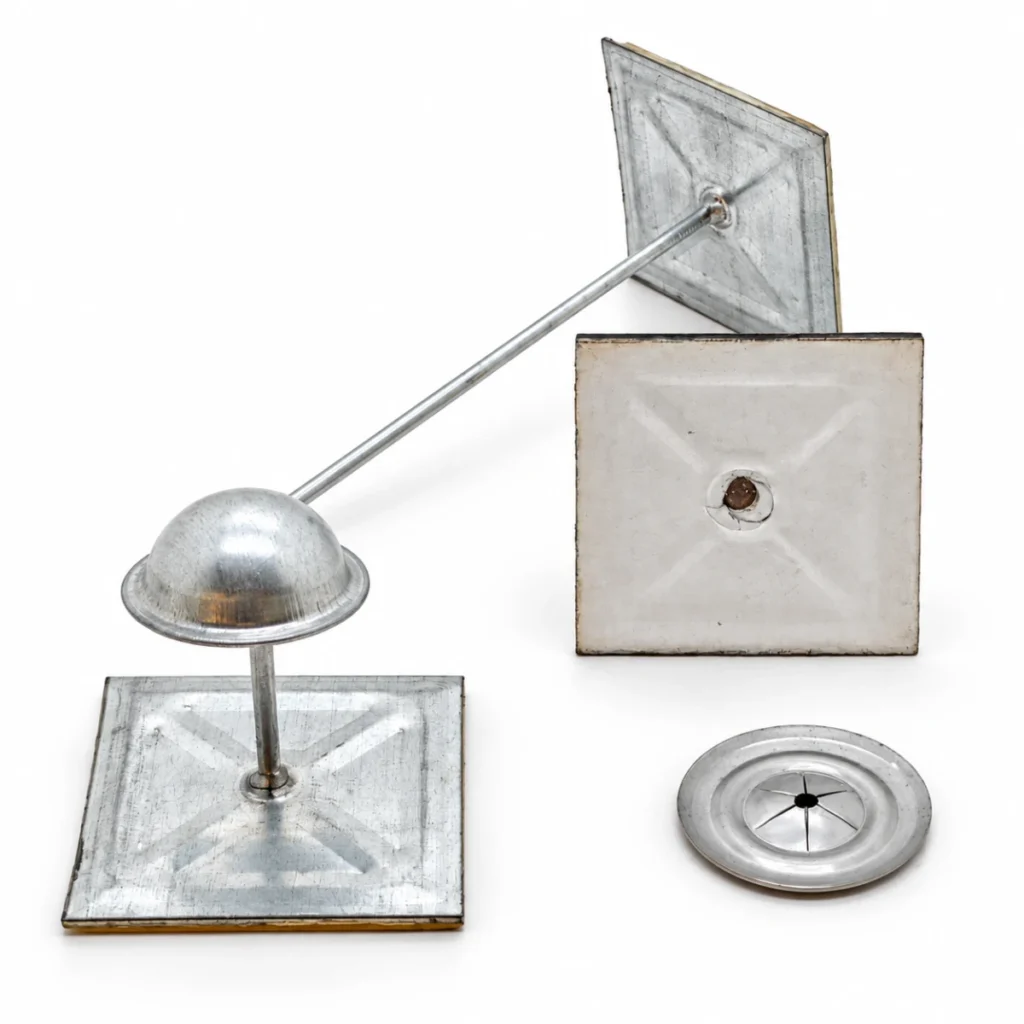 Self Adhesive Insulation Pins — With dome caps and washers