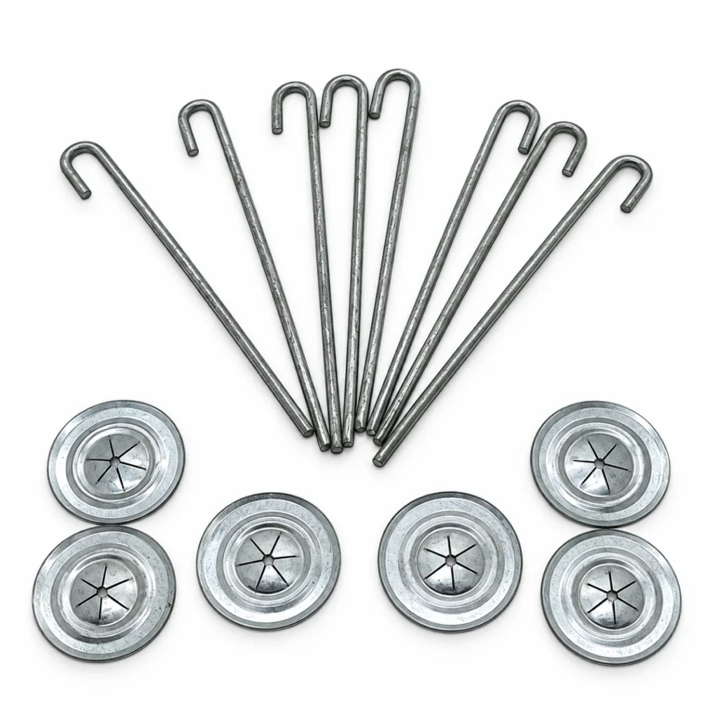 Solar Panel Mesh Clips — Clips and washers