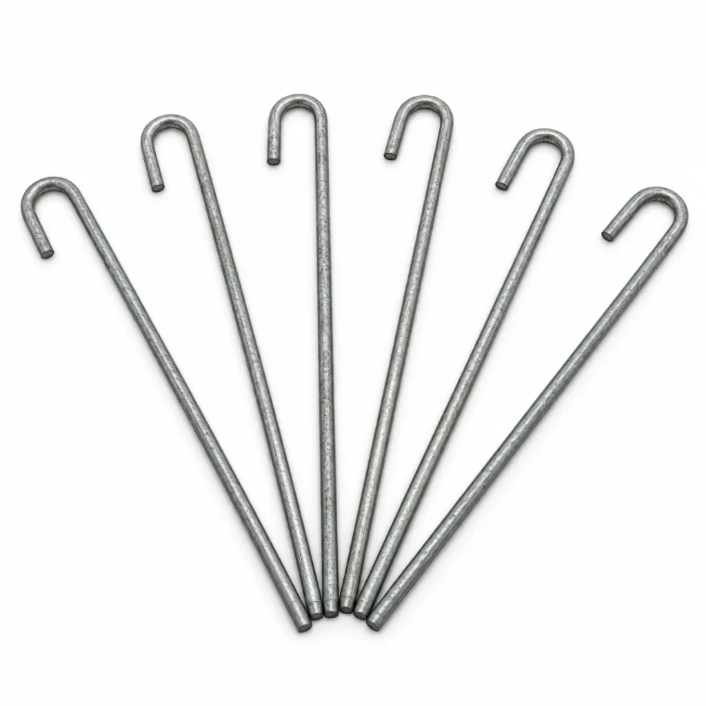 Solar Panel Mesh Clips — J-shaped clips