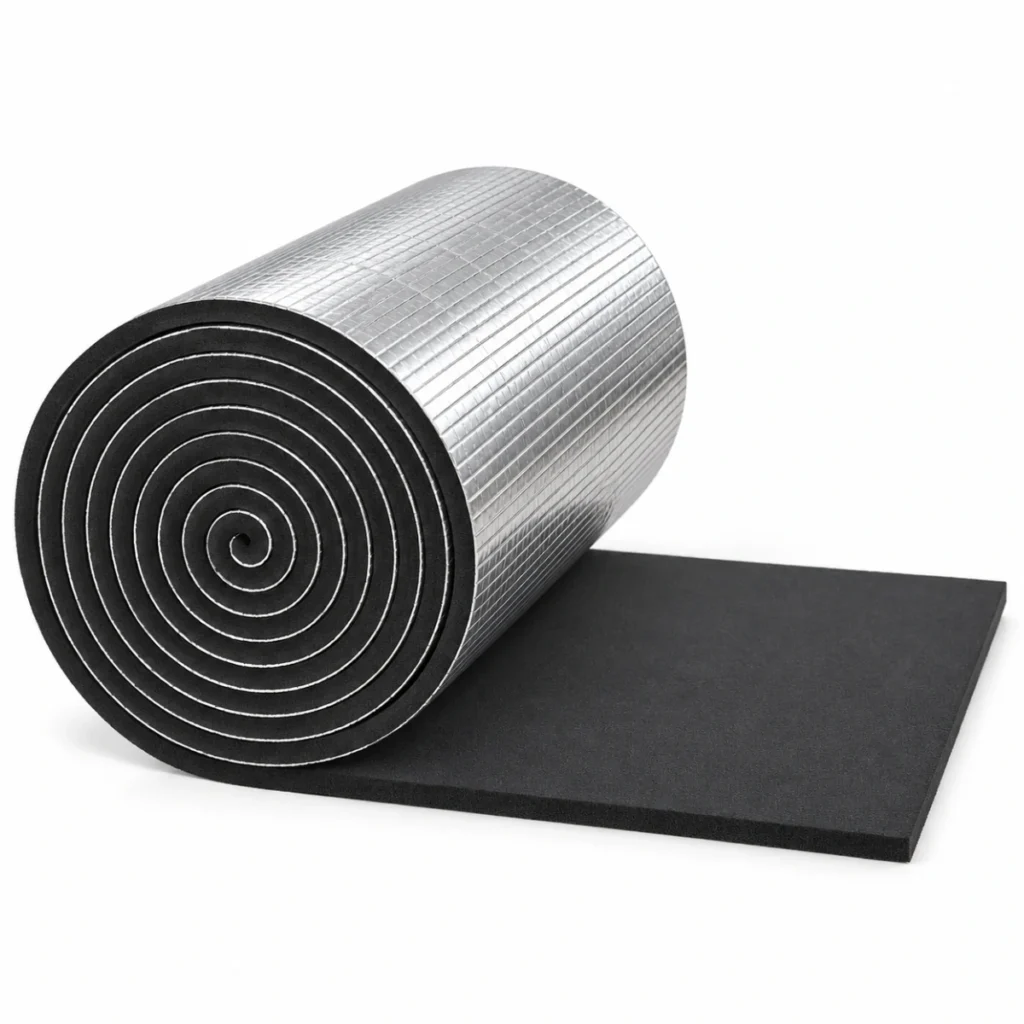 Rubber Foam Insulation Rolls — Self-adhesive backing